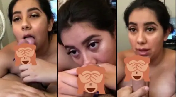 Horny Cute Slut sucking his Dick Giving bj Video